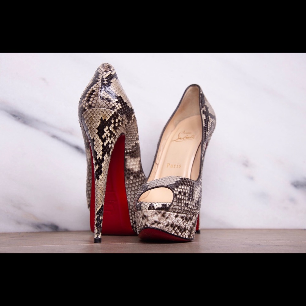Christian Loubotin Python Platlform Pump - image 4